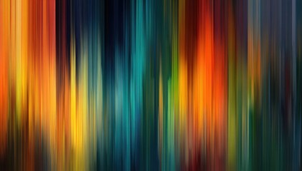 Obraz premium Abstract Background with Vertical Streaks of Fiery Orange Teal and Yellow Colors lines