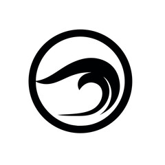 Minimal ocean wave smooth elegant shape Vector illustration