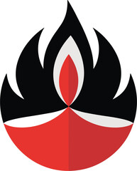 Fototapeta premium Diya Icon Light Design Festive Deepavali Symbol