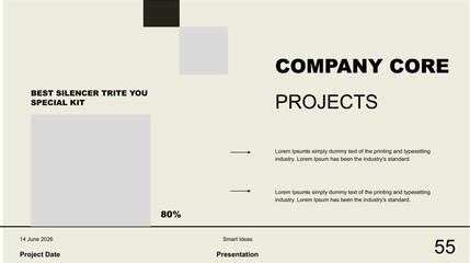 Obraz premium Company Core Projects Presentation