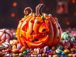 Traditional Halloween Pumpkin Silhouette