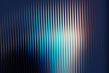 Abstract background with vertical wavy lines and blue and teal light effects