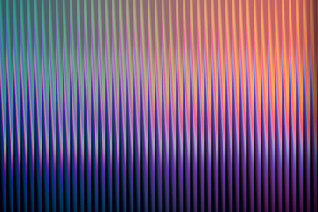 Abstract background with vertical wavy lines and purple and orange light effects