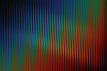 Abstract vertical ribbed texture with a rainbow gradient of blue, green, yellow, orange, and red colors