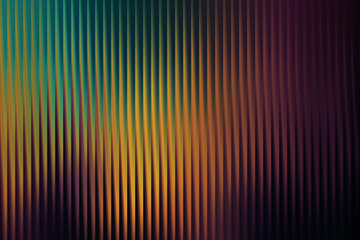 Abstract vertical ribbed texture with a gradient of green, yellow, and purple light, creating a mesmerizing and ethereal background