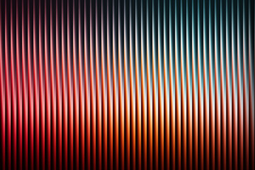 Abstract background with vertical lines in red, orange, and blue colors, gradient effect, dark background