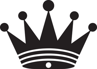Stylized black silhouette of a royal crown with ornate details
