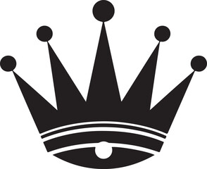 Stylized black silhouette of a royal crown with ornate details