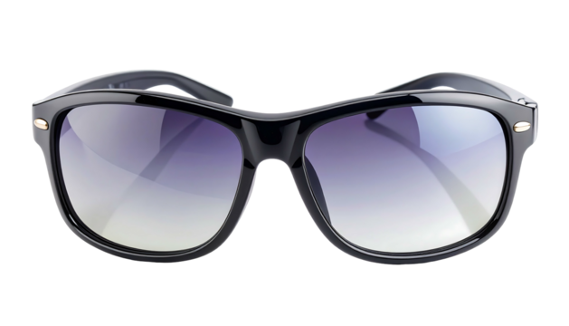Stylish black sunglasses with gradient lenses for eye protection.