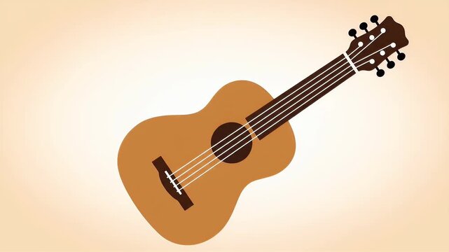 Acoustic Guitar Musical Instrument Vector Illustration.