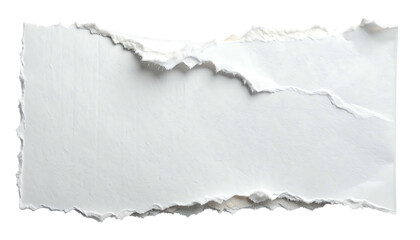 Torn paper fragment isolated on white background with copy space.