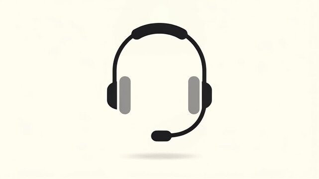 Headset Icon for Communication and Support Services.