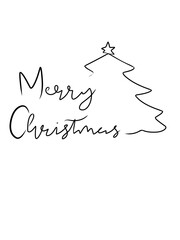 new year card with christmas tree