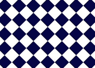Blue and white diamond checkered geometric pattern. Abstract modern design for decoration and digital creative use.