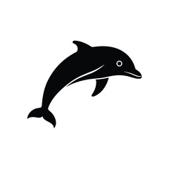 Fototapeta premium Dolphin Silhouette Sea Mammal Vector Design