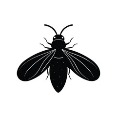 Firefly With Glowing Tail Insect Vector Art