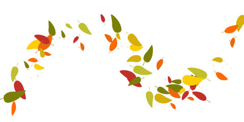 Scattered autumn leaves. Unusual abstract texture. Vector EPS 10.