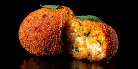 Acaraje brazilian food on black background