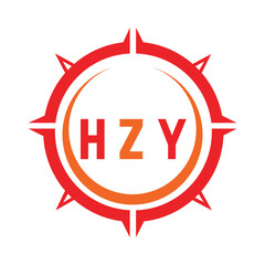 HZY letter design. HZY letter technology logo design. HZY Monogram logo design for an entrepreneur and business.