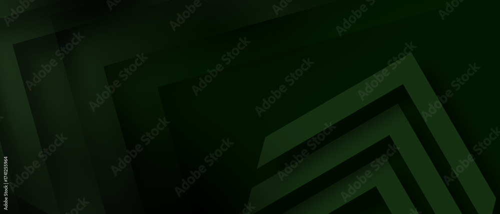 Wall mural green abstract background with arrows layers element shapes
