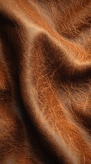Pure texture of natural craft leather in warm brown tones.