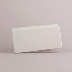 Light Colored Rectangular Box Tilted on Pink Background image photo