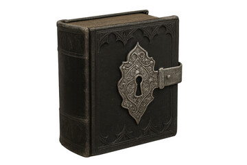 Old gothic book with lock and keyhole