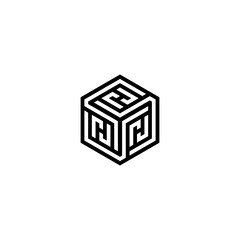 Initials HEXAGON LOGO H.H logo design. Initial Letter Logo H . Hexagon logo design