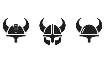 Vikings horned helmet icon vector illustration