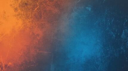 Fototapeta premium Textured Background with a Gradient Transition from Orange to Dark Blue 