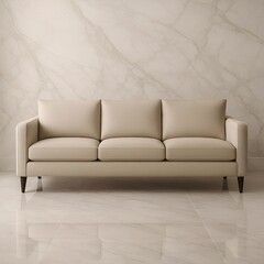 Modern Beige Sofa in Stylish Living Room Interior