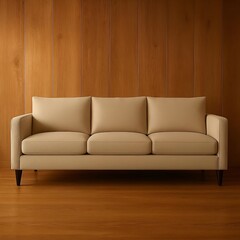 Modern Beige Sofa in Stylish Living Room Interior