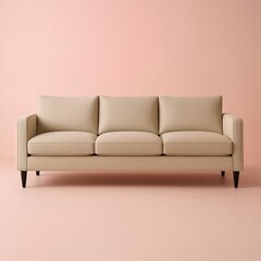 Modern Beige Sofa in Stylish Living Room Interior