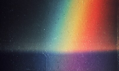 Vintage Rainbow Light Leak Texture with Film Grain and Dust Specks spectrum color