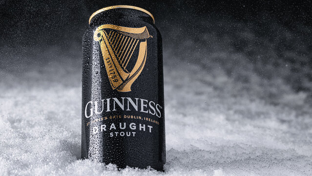 Can of Guinness draught Irish beer