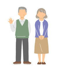 おじいさんとおばあさんのイラスト
