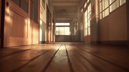 Obraz premium 昭和のノスタルジックな雰囲気の廊下