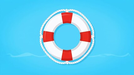 Life Preserver Floating in Water: A Symbol of Safety and Rescue.