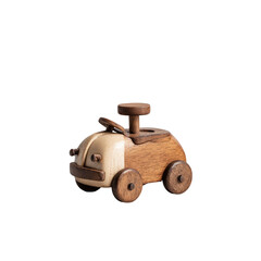 Wooden toy car, two-toned, simple design