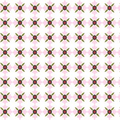 seamless pattern with pink flowers