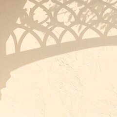 Light and shadow on a textured wall