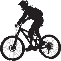 Fototapeta premium Adventure Cycling Silhouette