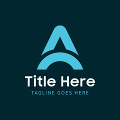 Letter A logo Design - AO logo Design