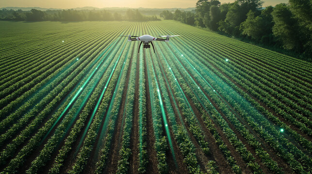 irrigation system in the field