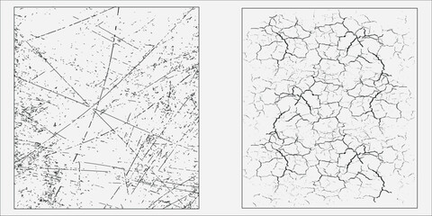 Fototapeta premium Geometric Set Grunge old paper texture. vector eps 10
