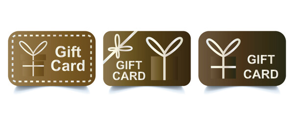 Gift card. Discount coupon. Flat vector illustration