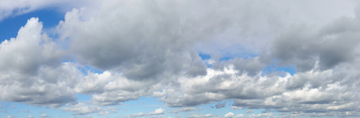 cloudscape, blue sky, white clouds, panorama