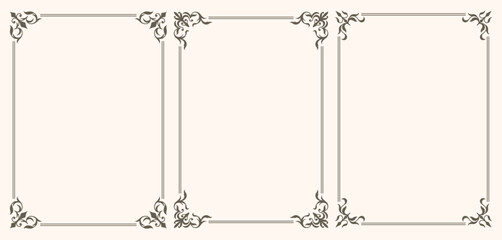 Set of Certificate frames and borders