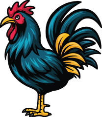 rooster isolated on white