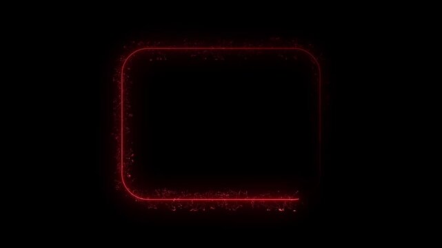Neon lights motion loops square circular motion draws and beautiful lights background linear lamp. Beautiful abstract square light. Cyberpunk style design. Colors lighting light effect with particle.